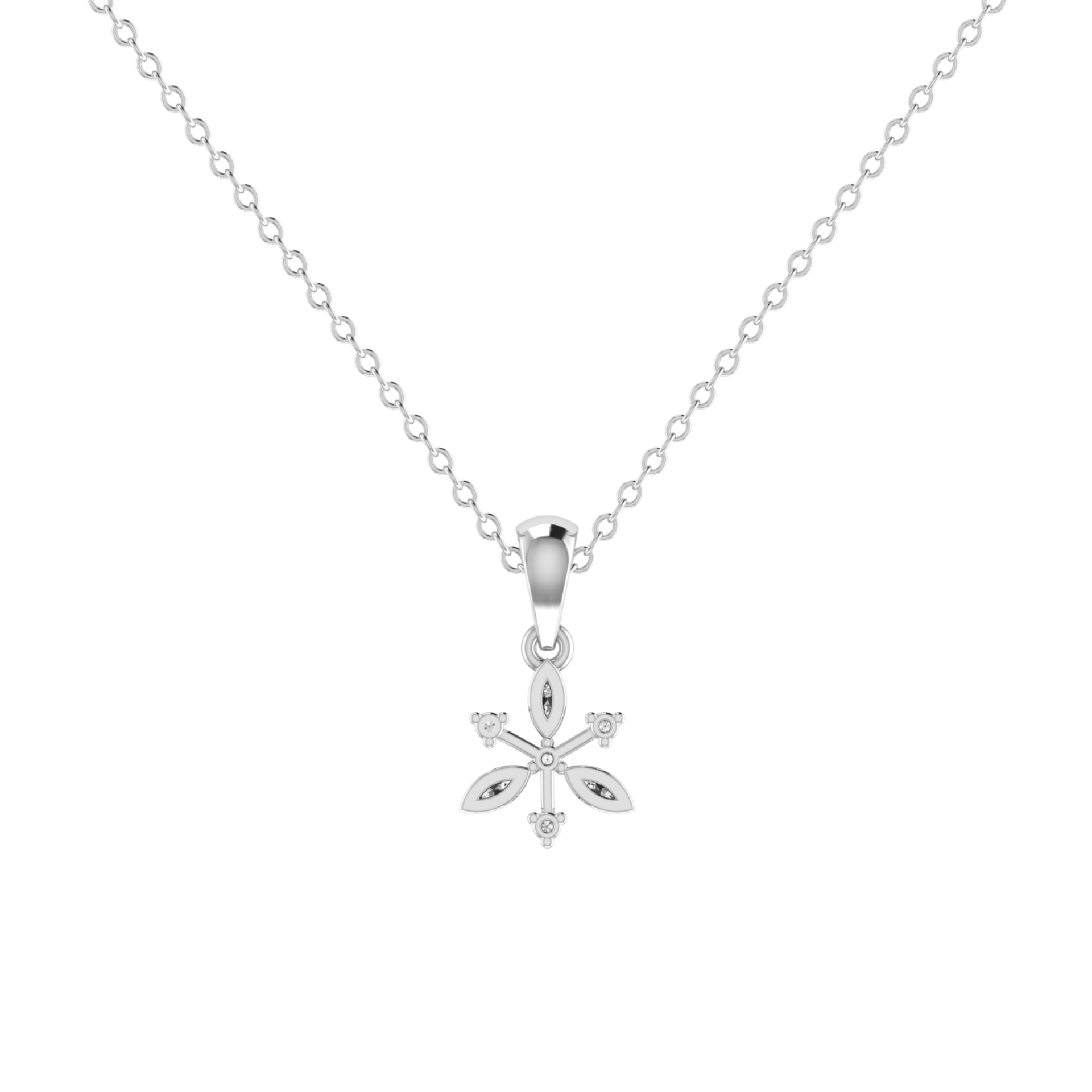 Vala Platinum Plated Lab Grown Diamond Pendant