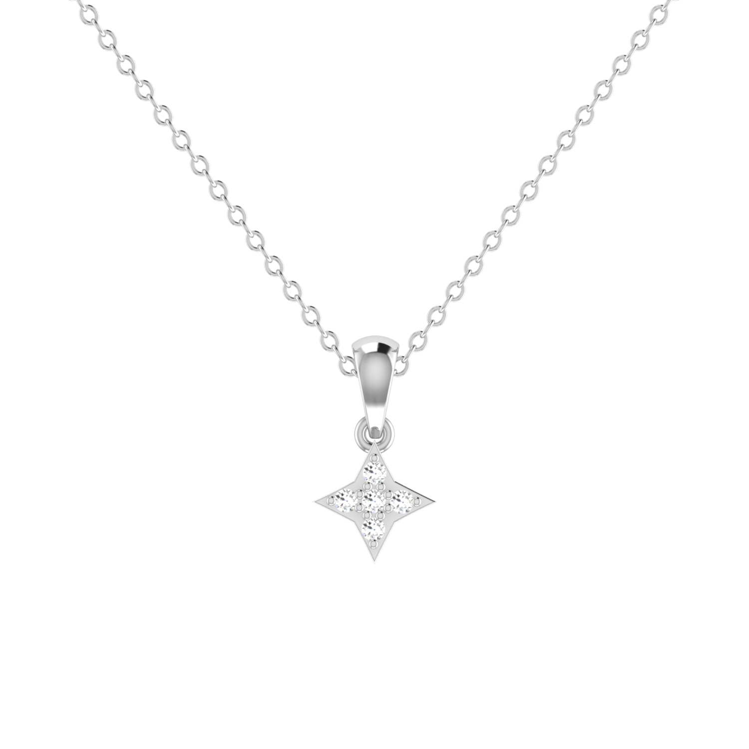 Kira Platinum Plated Lab Grown Diamond Pendant