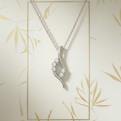 Entwined Grace Platinum Plated Lab Grown Diamond Pendant