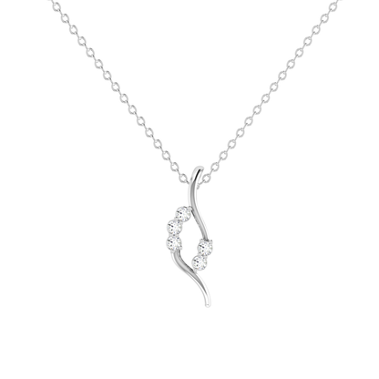 Entwined Grace Platinum Plated Lab Grown Diamond Pendant