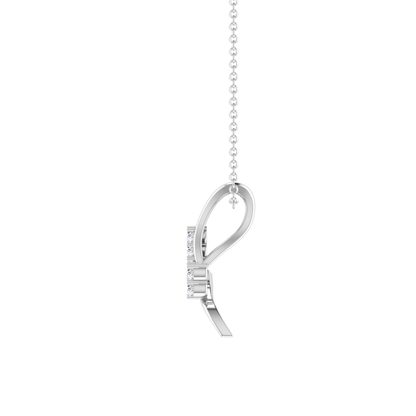 Entwined Grace Platinum Plated Lab Grown Diamond Pendant