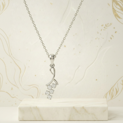 Everly Twist Platinum Plated Lab Grown Diamond Pendant