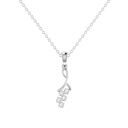 Everly Twist Platinum Plated Lab Grown Diamond Pendant