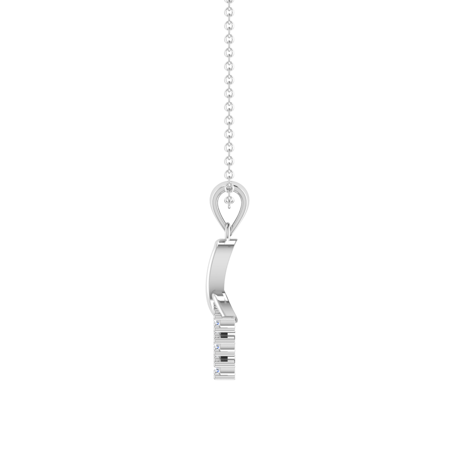 Everly Twist Platinum Plated Lab Grown Diamond Pendant