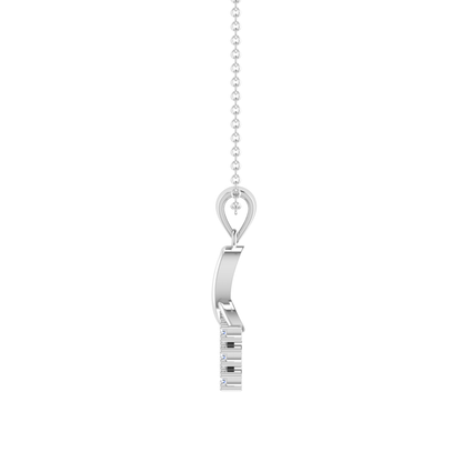 Everly Twist Platinum Plated Lab Grown Diamond Pendant