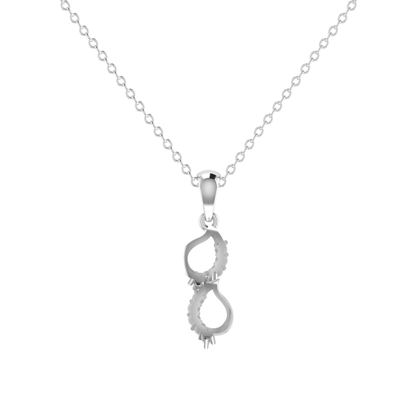 Velo Swirl Platinum Plated Lab Grown Diamond Pendant