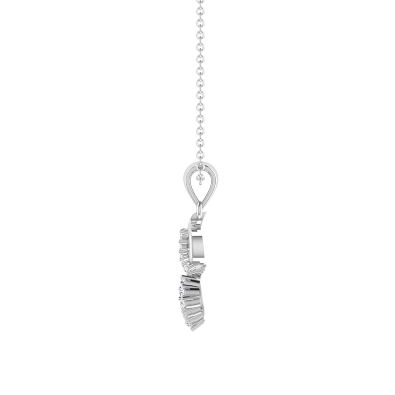 Velo Swirl Platinum Plated Lab Grown Diamond Pendant