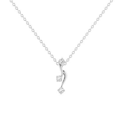 Raindrop Riff Platinum Plated Lab Grown Diamond Pendant