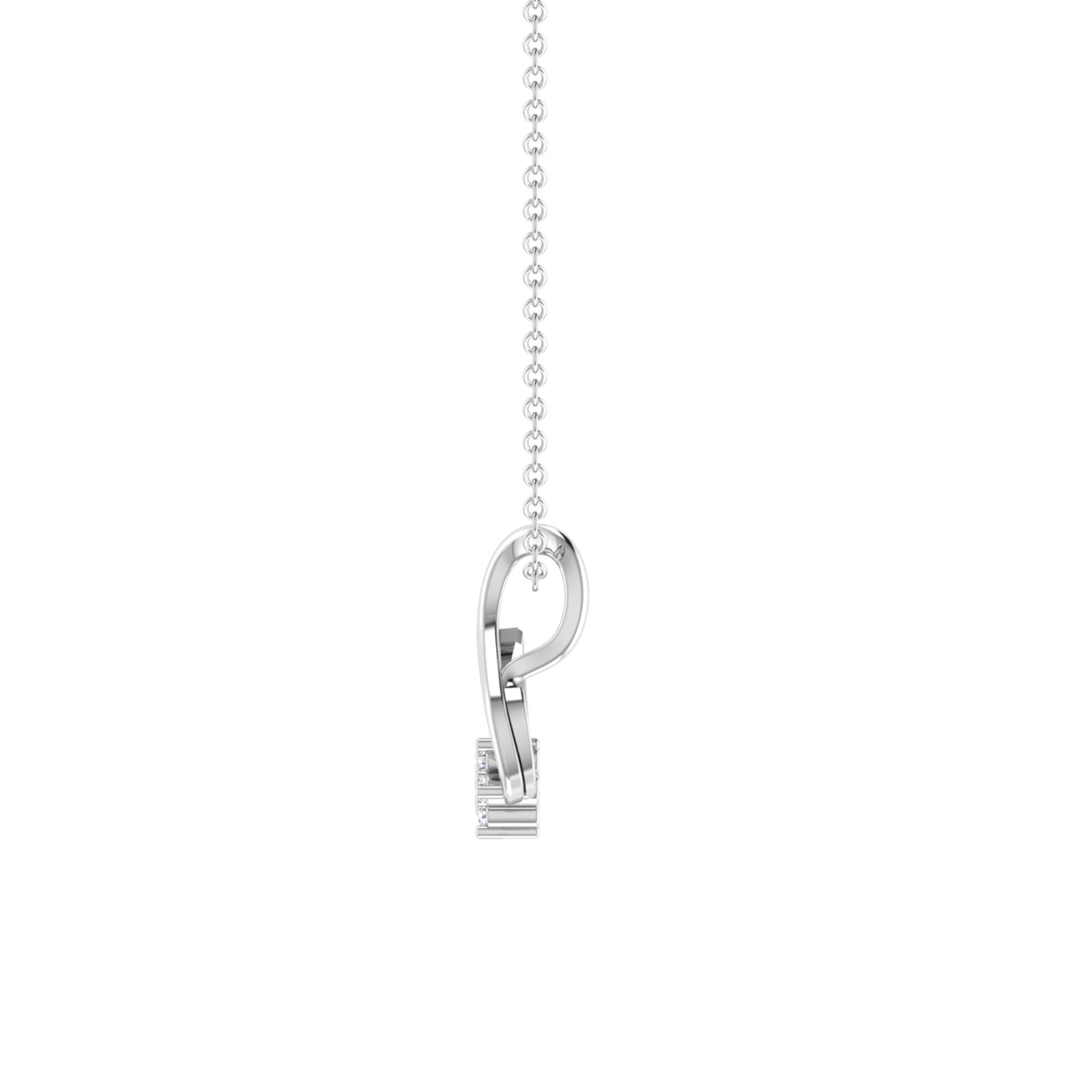 Zaya Bloom Platinum Plated Lab Grown Diamond Pendant