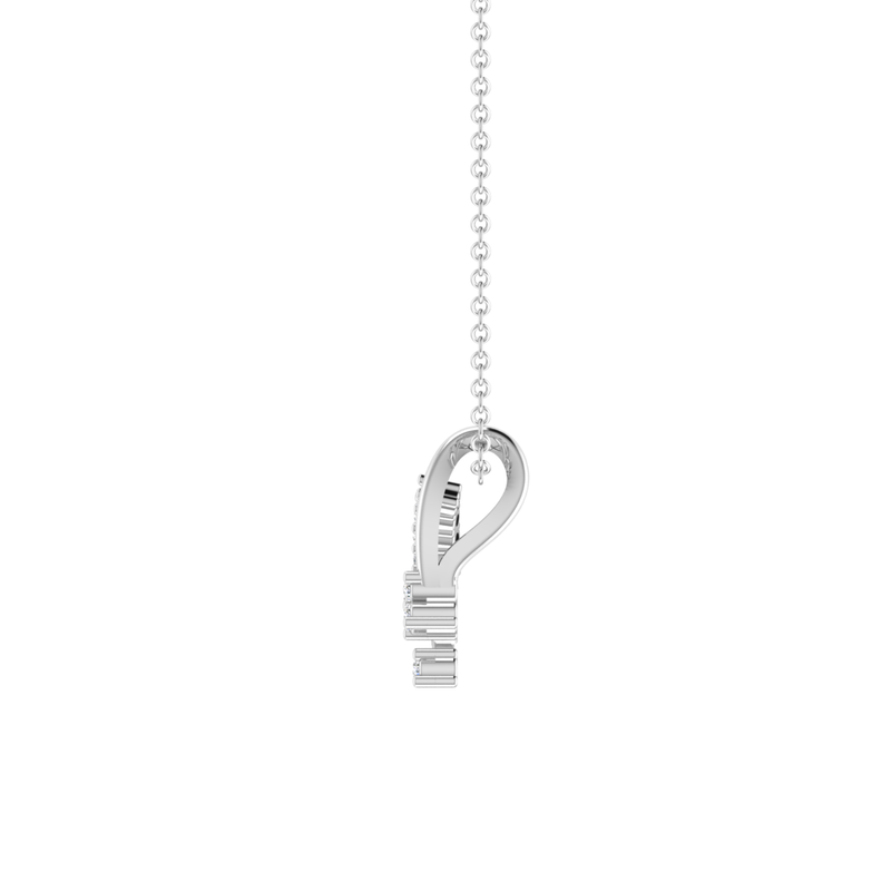 Star Crossed Platinum Plated Lab Grown Diamond Pendant