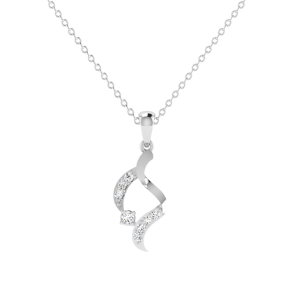 Tidal Grace Platinum Plated Lab Grown Diamond Pendant