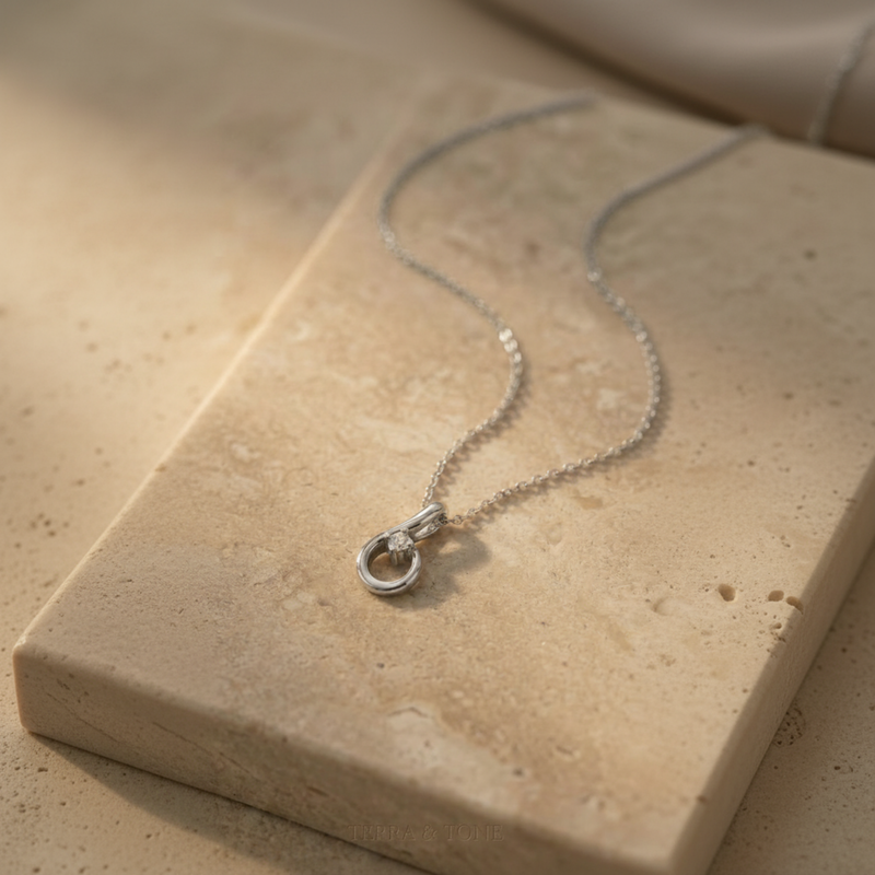 Isla Orb Platinum Plated Lab Grown Diamond Pendant