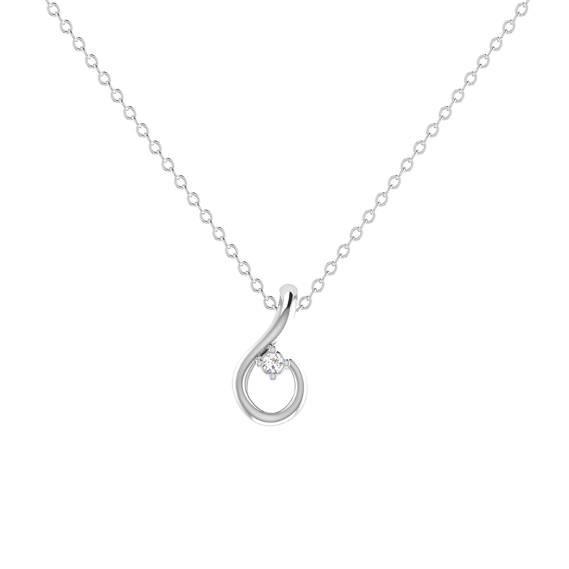 Isla Orb Platinum Plated Lab Grown Diamond Pendant