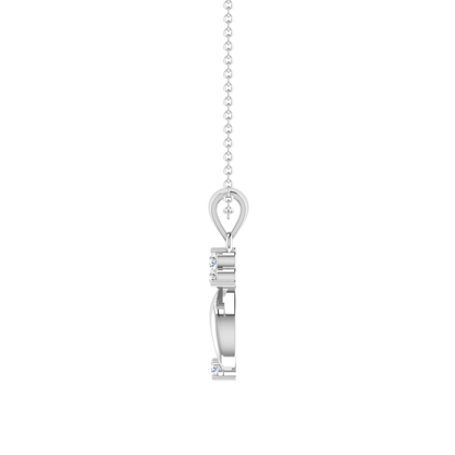 Sanctuary Drop Platinum Plated Lab Grown Diamond Pendant