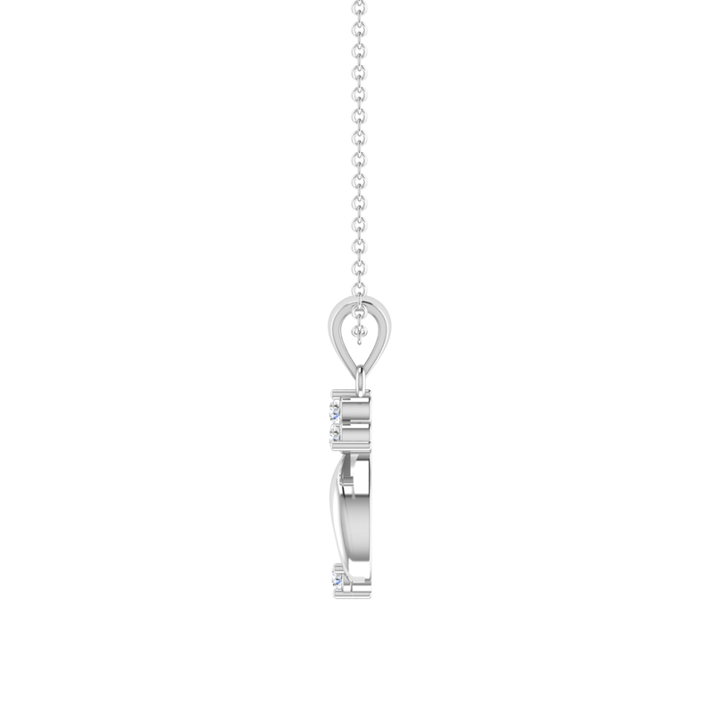 Sanctuary Drop Platinum Plated Lab Grown Diamond Pendant