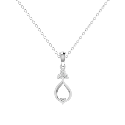 Sanctuary Drop Platinum Plated Lab Grown Diamond Pendant