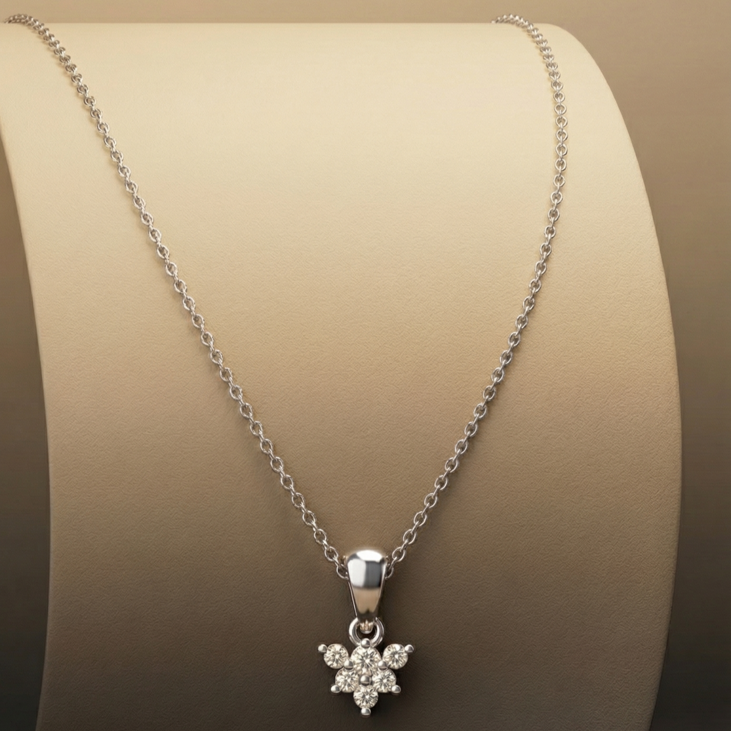 Verity Spark Platinum Plated Lab Grown Diamond Pendant