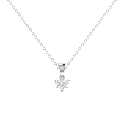 Verity Spark Platinum Plated Lab Grown Diamond Pendant