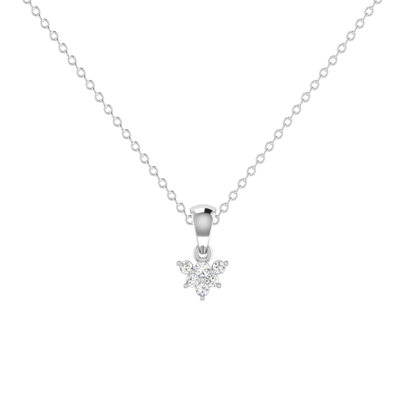 Verity Spark Platinum Plated Lab Grown Diamond Pendant
