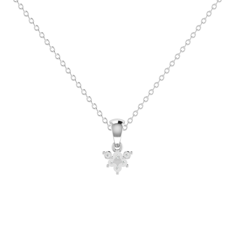 Verity Spark Platinum Plated Lab Grown Diamond Pendant