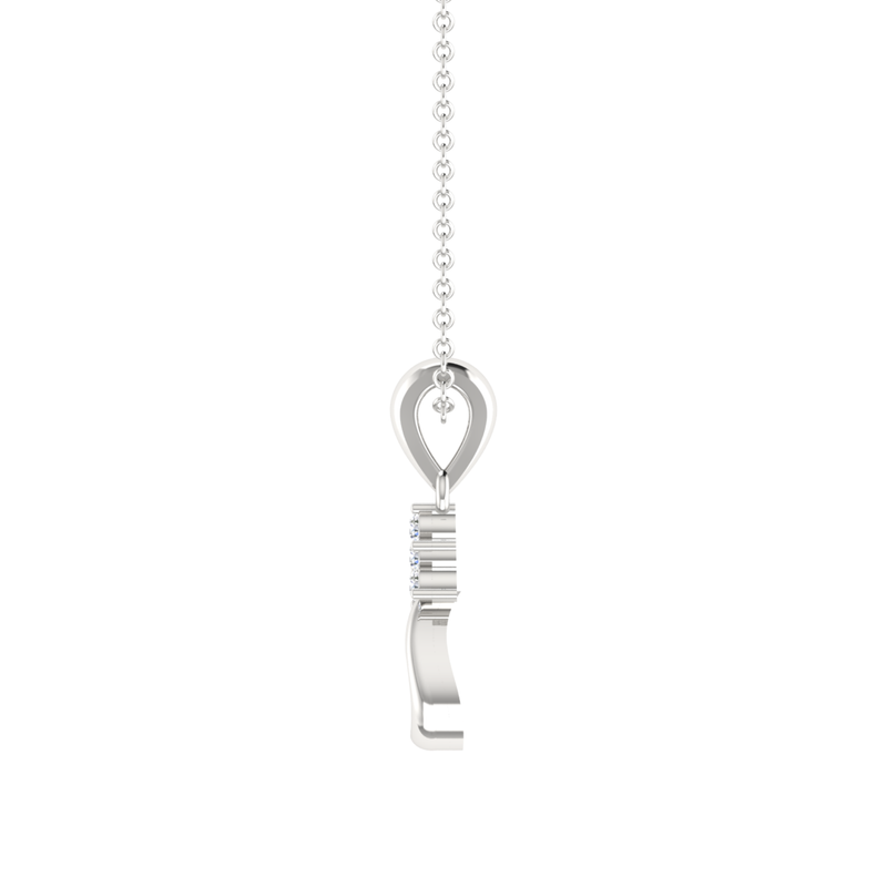 Pine Bloom Platinum Plated Lab Grown Diamond Pendant