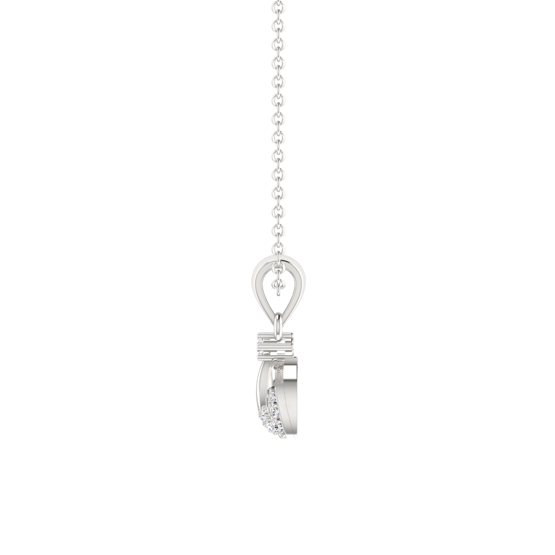 Parabola Spark Platinum Plated Lab Grown Diamond Pendant