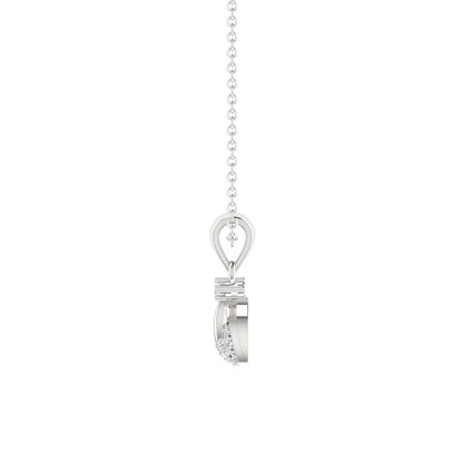 Parabola Spark Platinum Plated Lab Grown Diamond Pendant