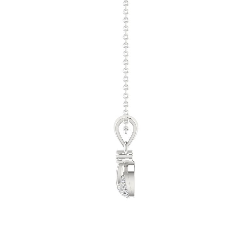Parabola Spark Platinum Plated Lab Grown Diamond Pendant
