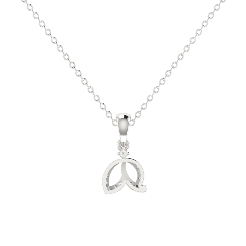 Parabola Spark Platinum Plated Lab Grown Diamond Pendant