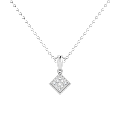 Tetragon Spark Platinum Plated Lab Grown Diamond Pendant