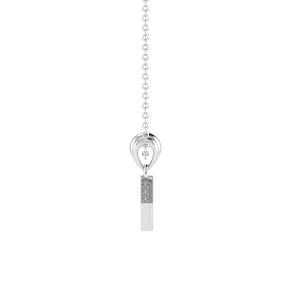 Tetragon Spark Platinum Plated Lab Grown Diamond Pendant