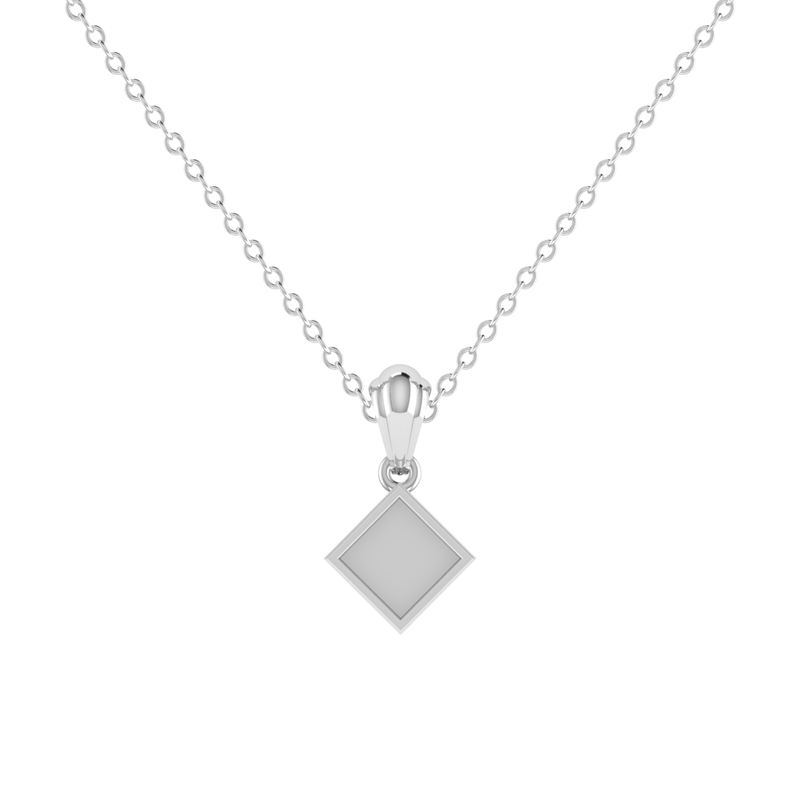 Tetragon Spark Platinum Plated Lab Grown Diamond Pendant