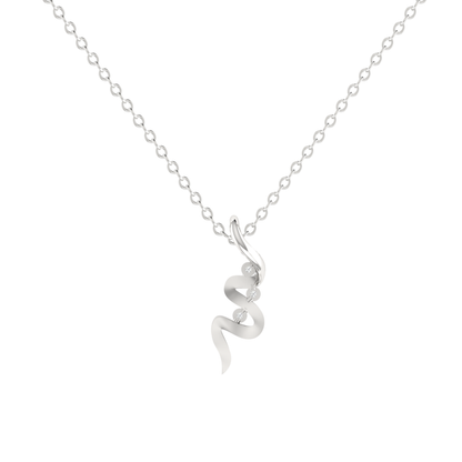 Tempo Swirl Platinum Plated Lab Grown Diamond Pendant