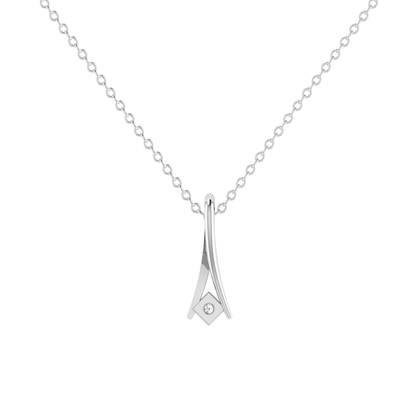 Karys Prism Platinum Plated Lab Grown Diamond Pendant