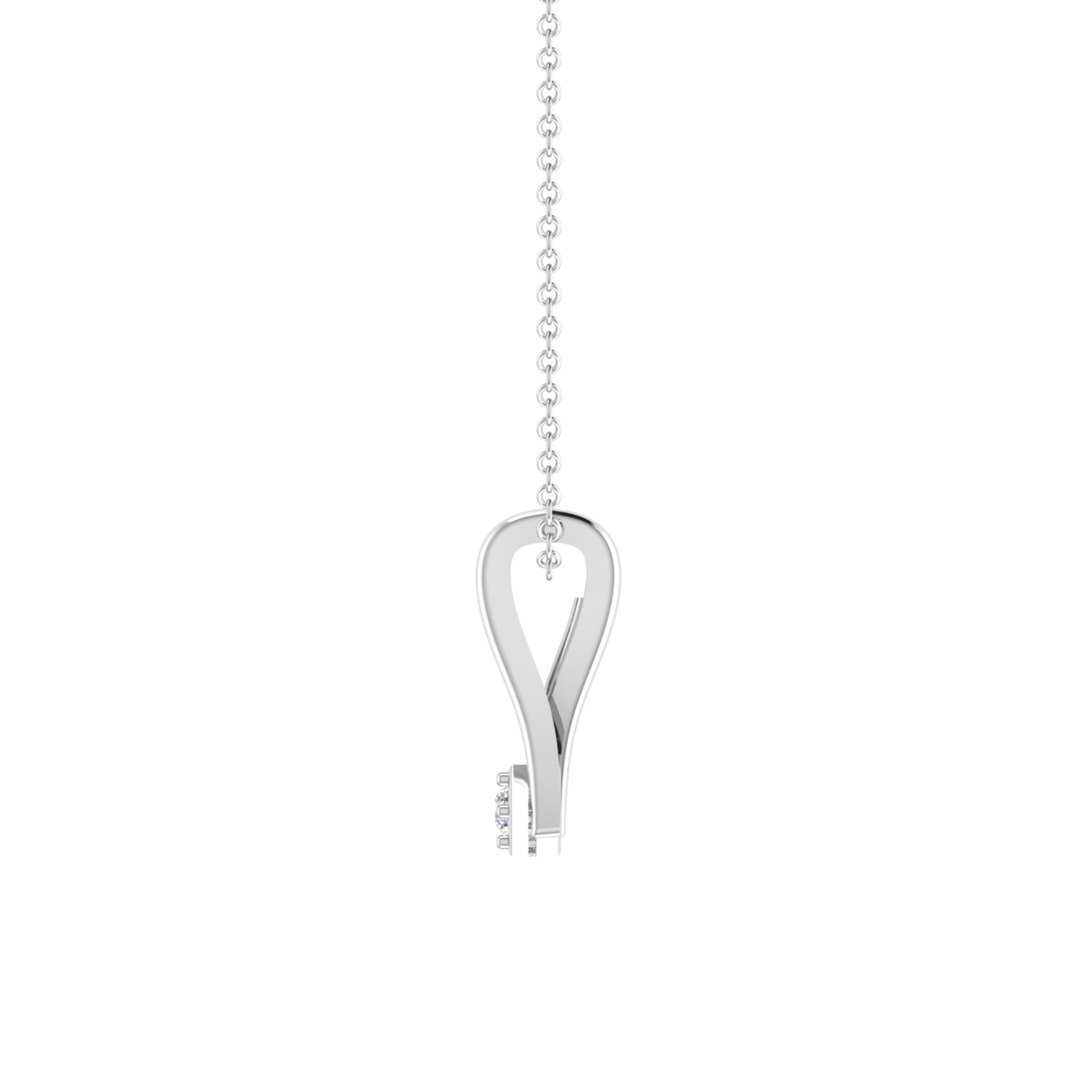 Karys Prism Platinum Plated Lab Grown Diamond Pendant