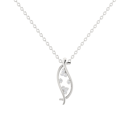 Elara Pod Platinum Plated Lab Grown Diamond Pendant