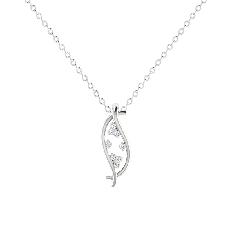 Elara Pod Platinum Plated Lab Grown Diamond Pendant