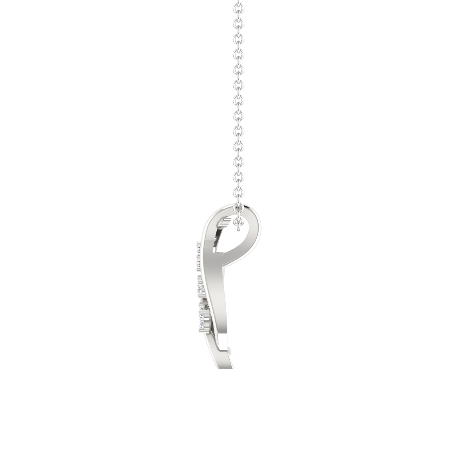 Elara Pod Platinum Plated Lab Grown Diamond Pendant
