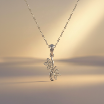 Isla Twin Platinum Plated Lab Grown Diamond Pendant
