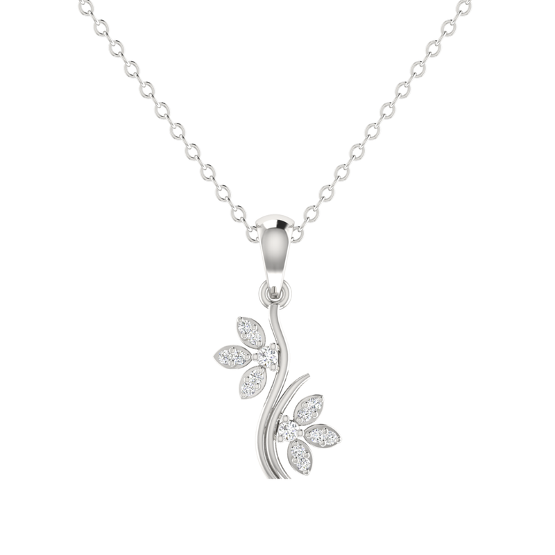Isla Twin Platinum Plated Lab Grown Diamond Pendant