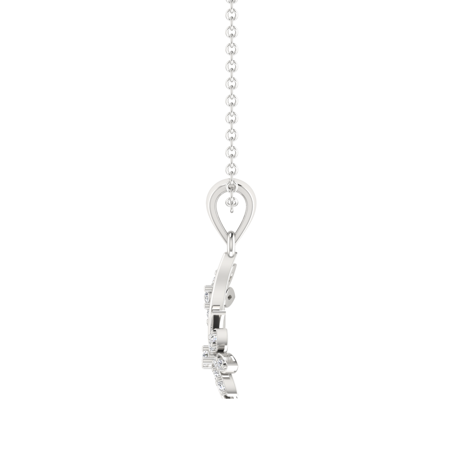 Isla Twin Platinum Plated Lab Grown Diamond Pendant