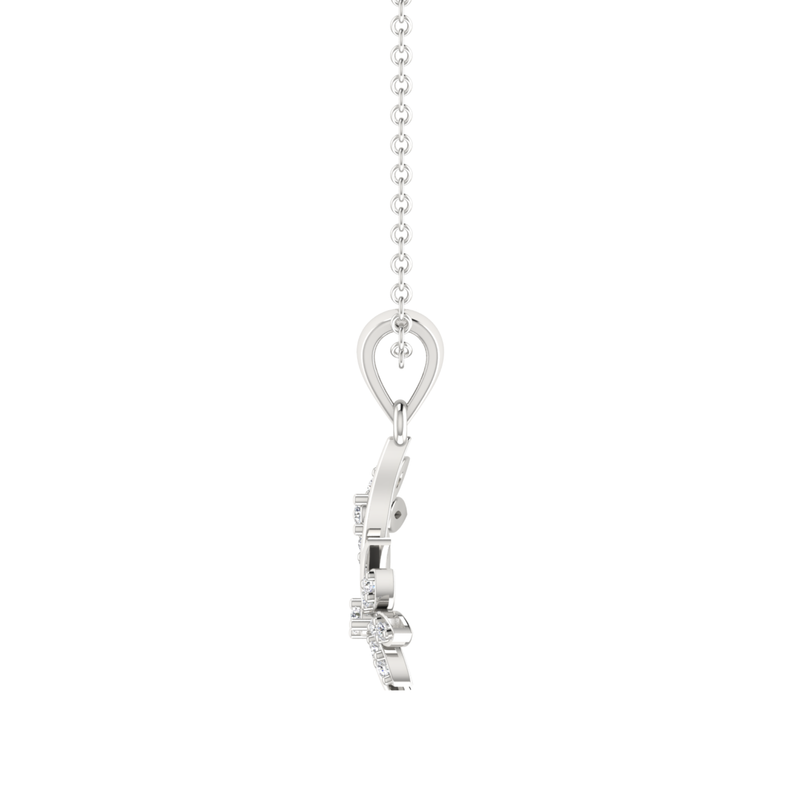 Isla Twin Platinum Plated Lab Grown Diamond Pendant