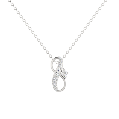 Cadence Infinity Platinum Plated Lab Grown Diamond Pendant