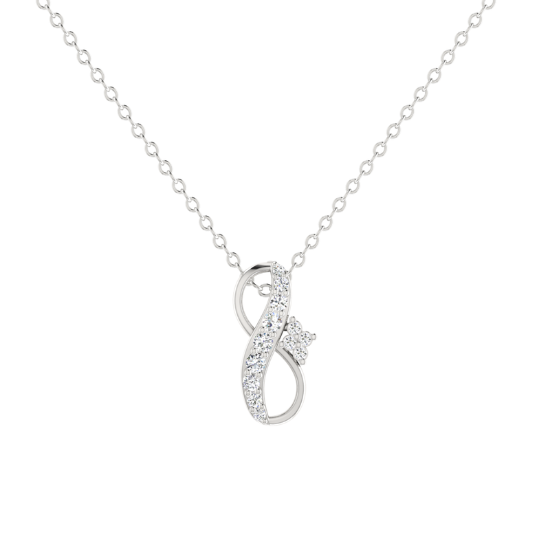 Cadence Infinity Platinum Plated Lab Grown Diamond Pendant