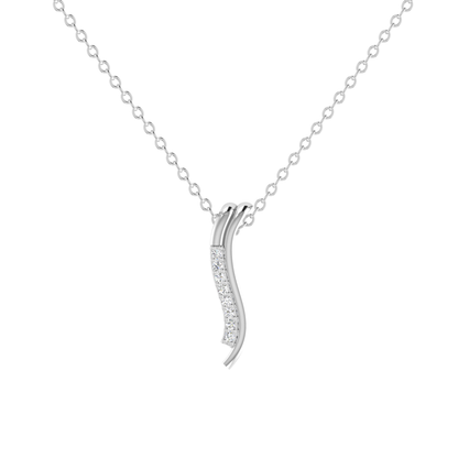 Vespera Slide Platinum Plated Lab Grown Diamond Pendant