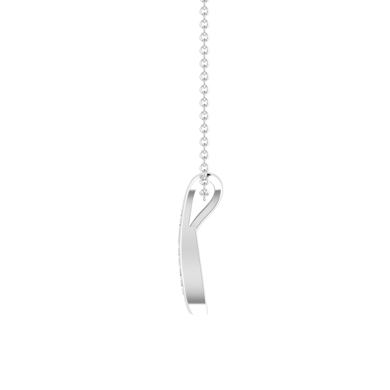 Vespera Slide Platinum Plated Lab Grown Diamond Pendant