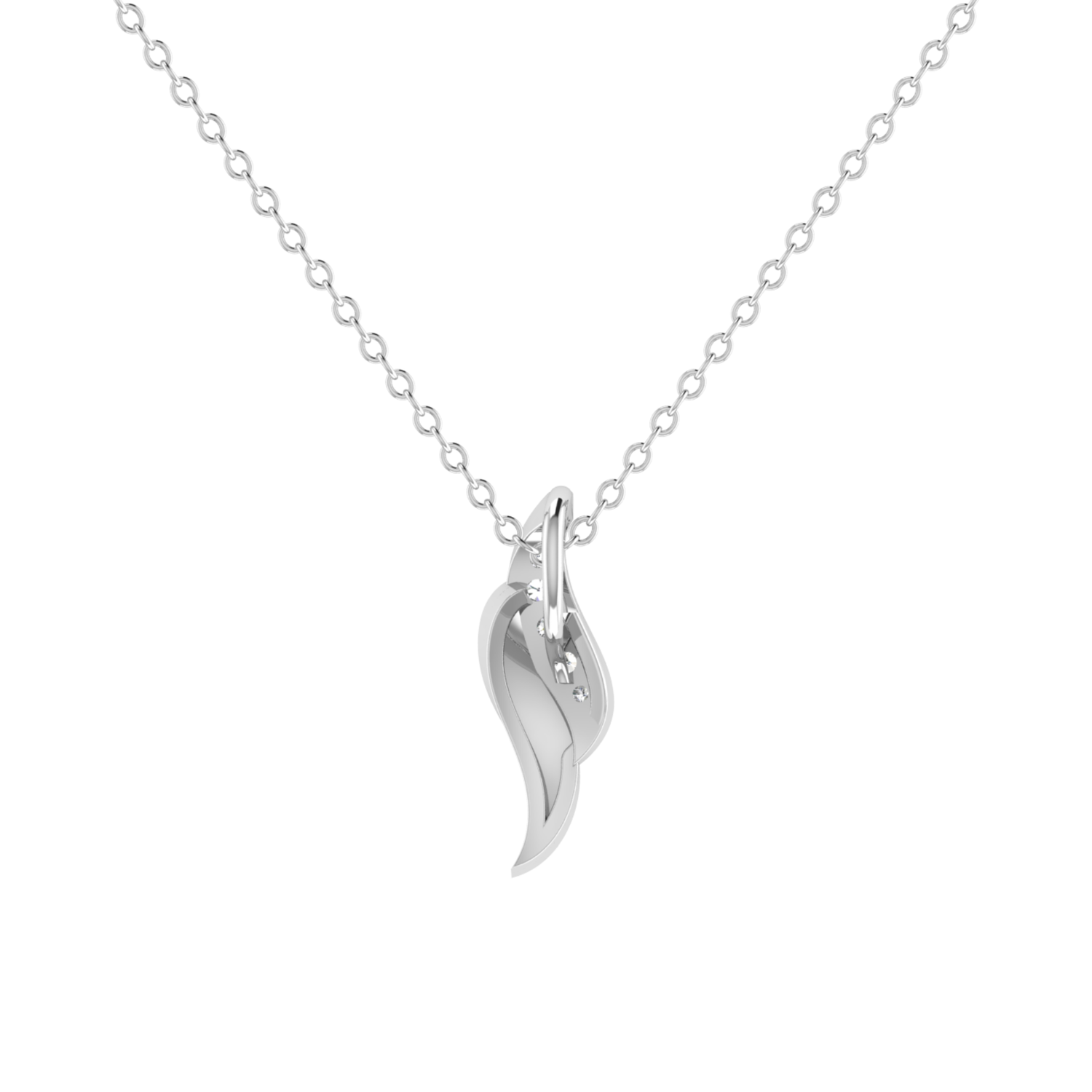 Finestra Wing Platinum Plated Lab Grown Diamond Pendant