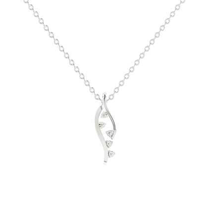 Husk Flora Platinum Plated Lab Grown Diamond Pendant