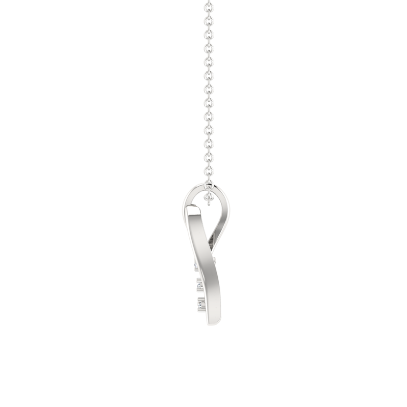 Husk Flora Platinum Plated Lab Grown Diamond Pendant