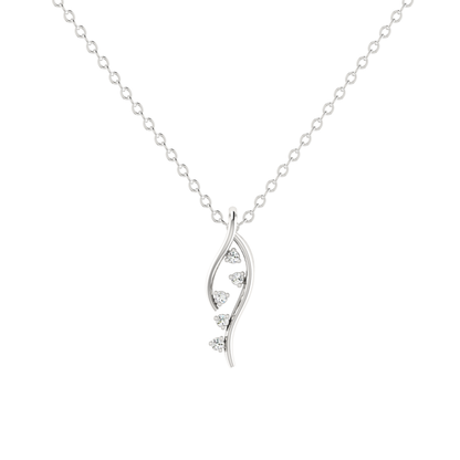 Husk Flora Platinum Plated Lab Grown Diamond Pendant